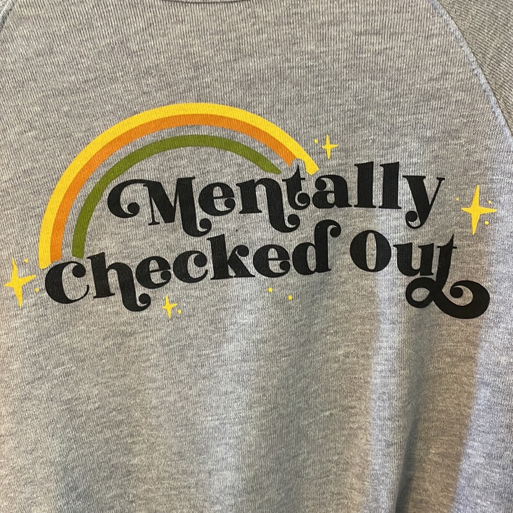 Saturday Morning Pancakes | Mentally Checked Out Adult Unisex Sweatshirt (M)